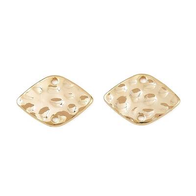Brass Textured Geometric Connector Charms