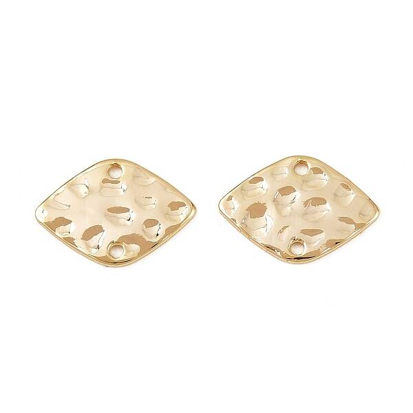 Brass Textured Geometric Connector Charms