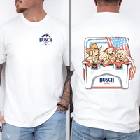 Funny Beer Dog T-Shirt, Busch Light Apple Puppy Graphic Tee, USA Flag Patriotic Vintage Style Shirt, Unisex Summer Outfit for...