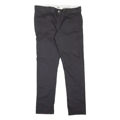DICKIES Workwear Mens Trousers Black Slim Skinny W36 L32
