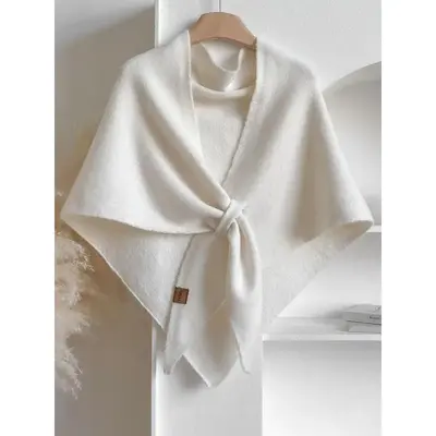 Women's Solid Color Scarf, Casual Soft Comfortable Shawl for Winter Daily Wear, Fashion Chic Accessories for Women & Girls, T...