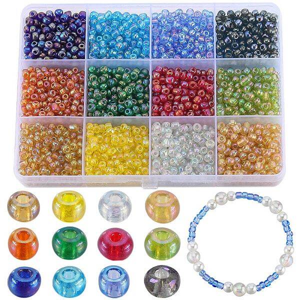 156G 12 Color 6/0 Glass Seed Beads