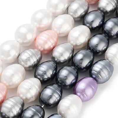 Electroplated Shell Pearl Beads Strands