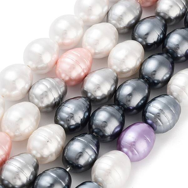 Electroplated Shell Pearl Beads Strands