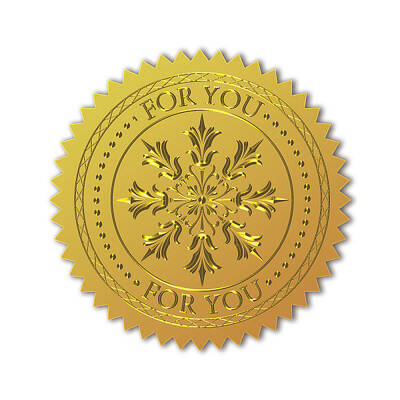 Self Adhesive Gold Foil Embossed Stickers