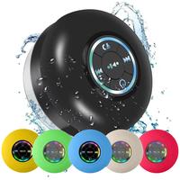 Waterproof Bluetooth Shower Speaker with LED, IPX4 Portable Wireless Hands-Free Mini Speaker, USB Rechargeable for Bath Beach...