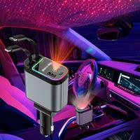 Starlight Car Roof 4 in 1 Retractable Charger with USB C&Lightning Cable & 2 Charging Ports - Fast Charging for iPhone, Samsu...