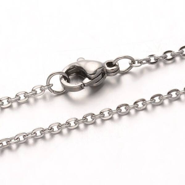 Tarnish Resistant 304 Stainless Steel Cable Chain Necklaces