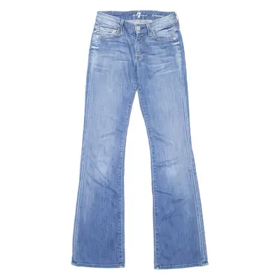 7 FOR ALL MANKIND Kimmie Womens Jeans Blue Regular Bootcut Stone Wash W24 L32