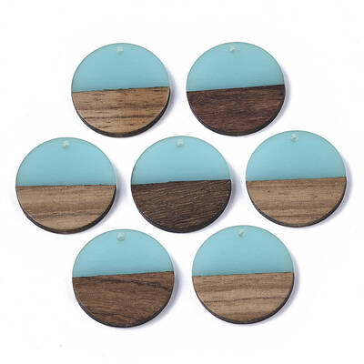 Transparent Resin & Walnut Wood Pendants