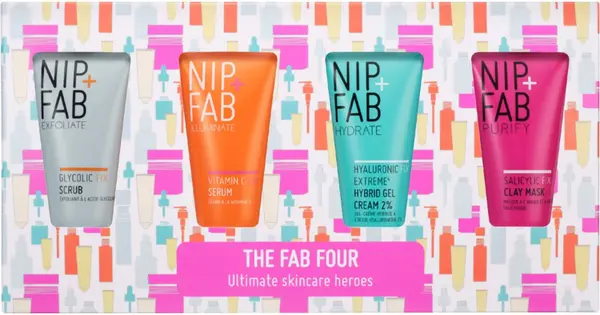 NIP+FAB The Fab Four Best Sellers Facial care mix set 4× 20 ml