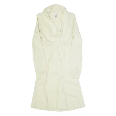 DIANE VON FURSTENBERG Womens A-Line Dress Cream Wool Knee Length UK 6
