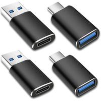 4 Pack USB to USB C OTG Adapter, 2Pack Type C Female to A Male Charger Converter 2Pack USB C Male to USB 3.0 Female Adapter T...