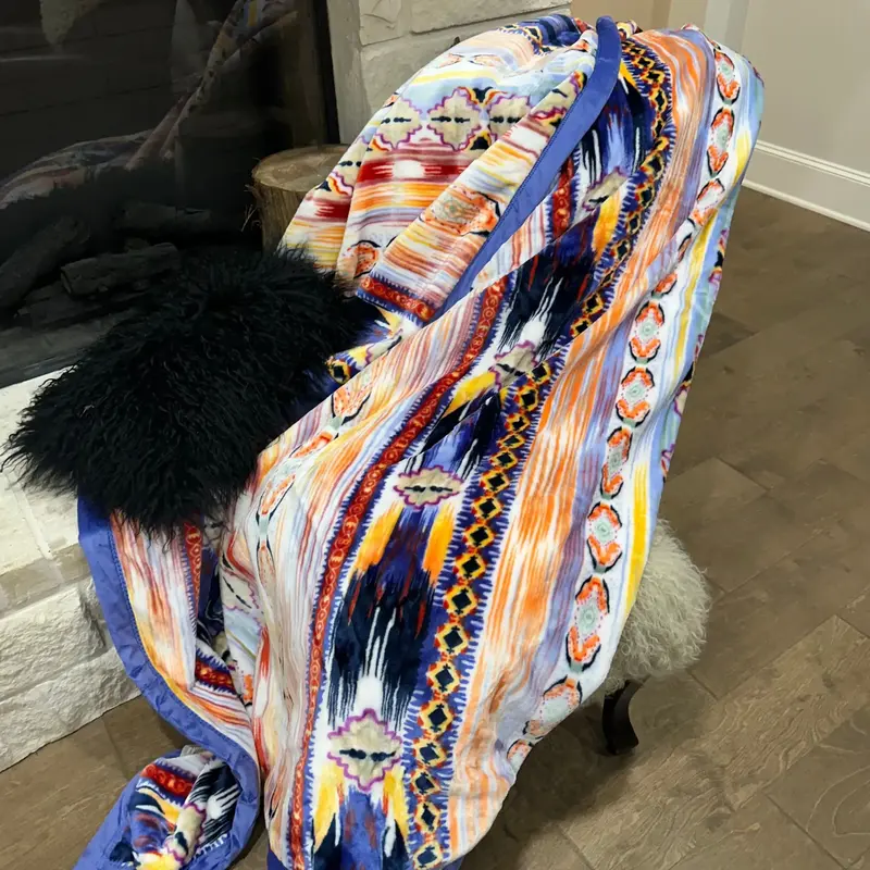 Z6lb 2 Ply Royal Peach Gold Blanket