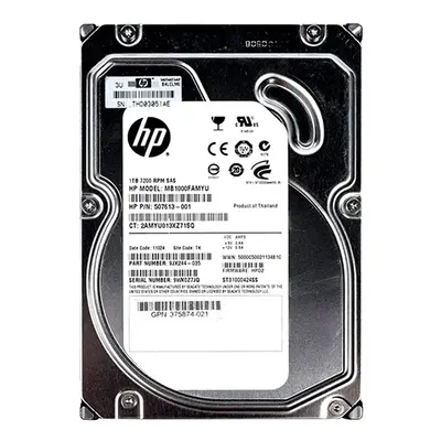 507613-001 HP 1TB 6Gb/s SAS 7200 3.5-Inch Hard Drive