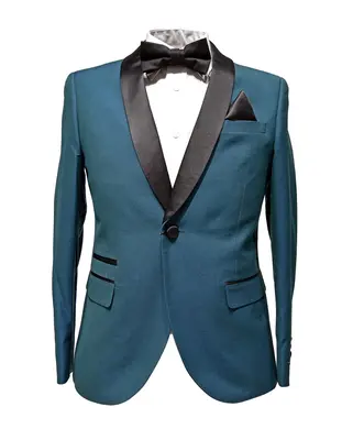 Dark Teal Tuxedo - Black and Teal Suit - Teal Green Suit -  Deep Teal Suit