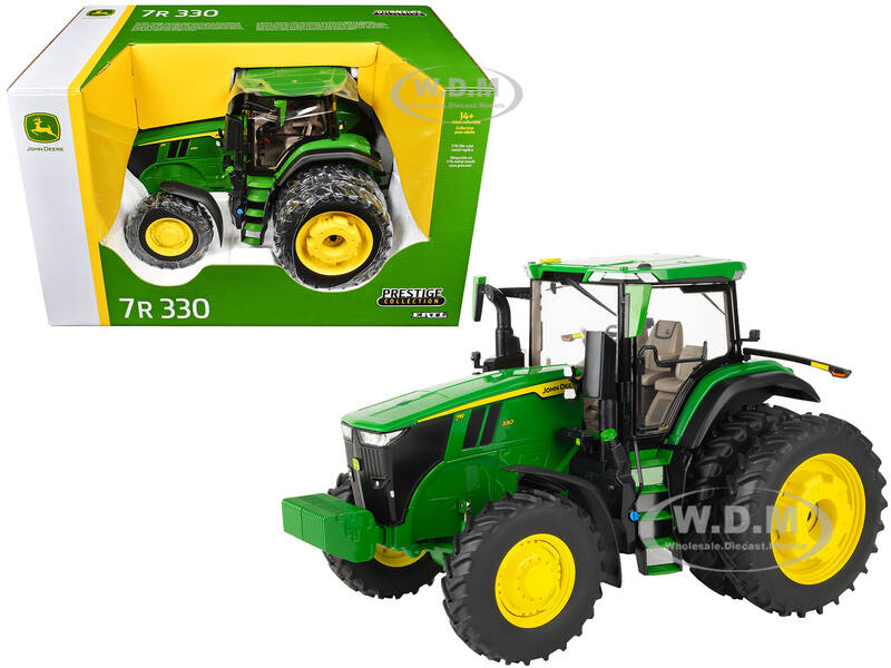 John Deere 7R 330 Tractor with Dual Wheels Green \