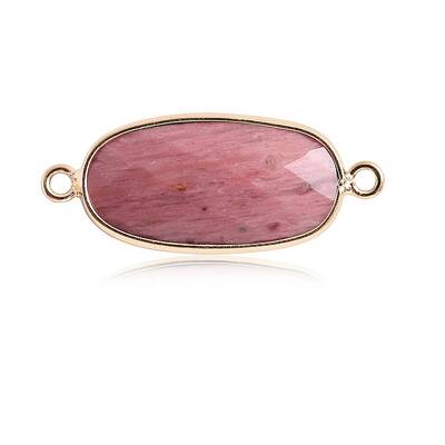 Natural Rhodonite Connector Charms