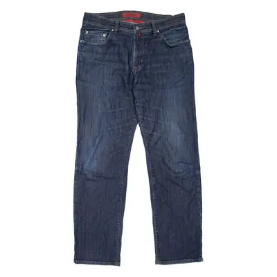 PIERRE CARDIN Deauville Mens Jeans Blue Regular Straight W34 L32