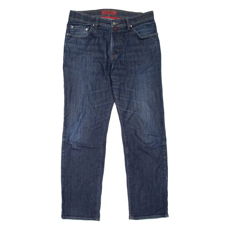PIERRE CARDIN Deauville Mens Jeans Blue Regular Straight W34 L32