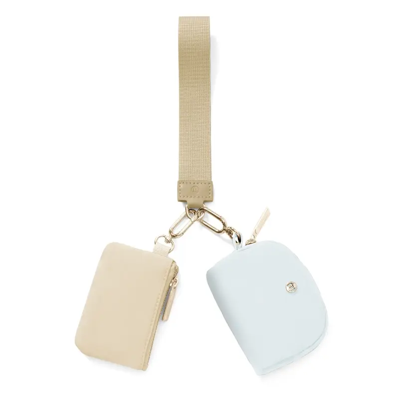 Mamona Fashion Wristlet Keychain Wallet, Mini Zip Around Keychain Wristlet Wallets for Women , Portable Detachable Keychain W...