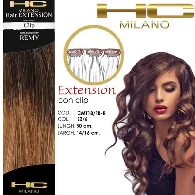 Hc milano extension 3 remy clips width 14-16cm length 50cm col.s2/6