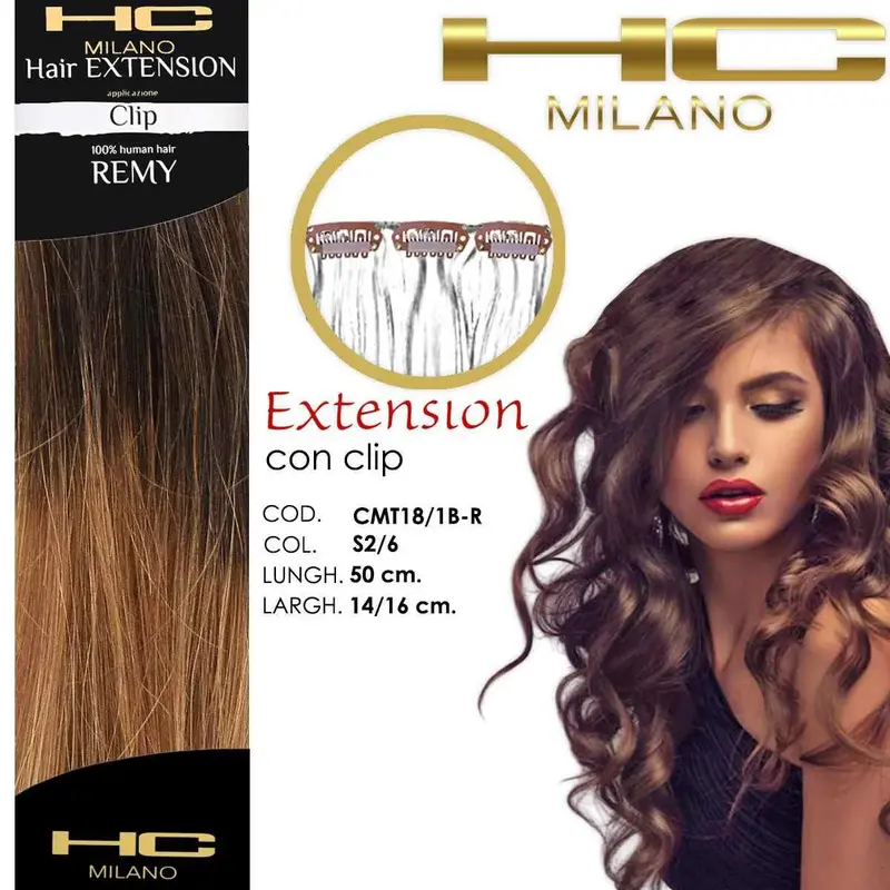 Hc milano extension 3 remy clips width 14-16cm length 50cm col.s2/6