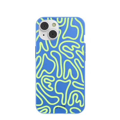 Electric Blue Dizzy Dreams iPhone 14/16e Case