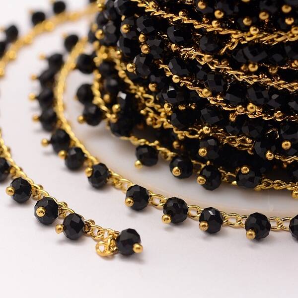 3.28 Feet Handmade Glass Beaded Chains