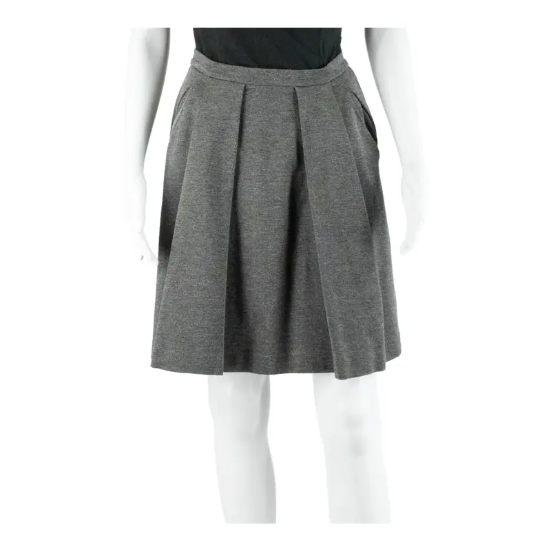 LACOSTE Sports Short Pleated Skirt Grey Viscose Womens UK 8