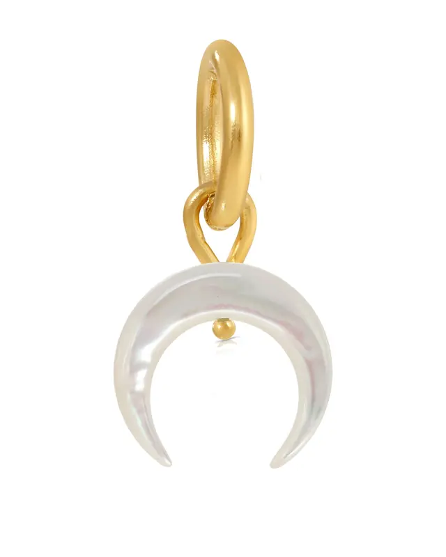 Small Crescent Charm | Metal Color: Gold