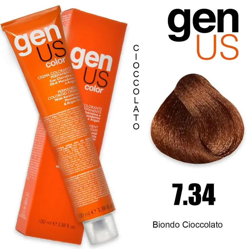 Crema Colorante Permanente Genus 100 Ml 7.34