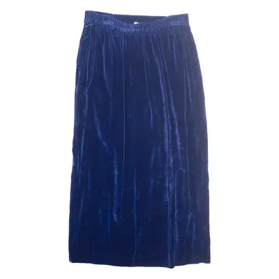 BLAKE BY DEVON Womens Straight Skirt Blue Midi Velvet UK 10