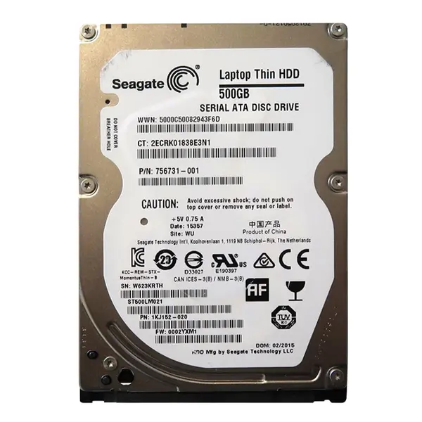 756731-001 HP 500GB 7200RPM SATA 6Gb/s NHP 32MB Cache 2.5-inch Hard Drive