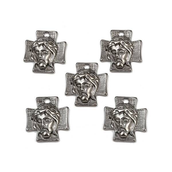 Tibetan Style Alloy Cross with Jesus Alloy Pendants for Easter Jewelry