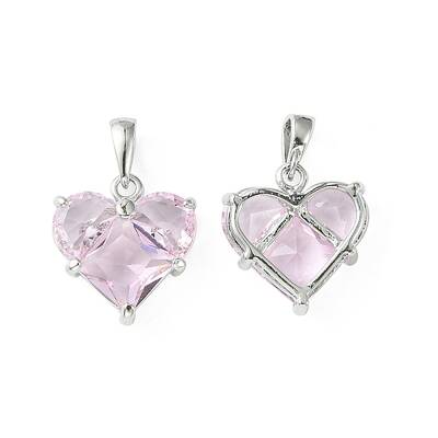 Brass Micro Pave Cubic Zirconia Charms
