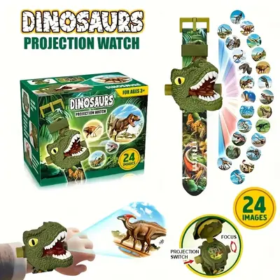 Dinosaur Projector Watch for Kids - 24 Dino Images Interactive & Teaching Toy Cool Birthday Gift STEM Learning Toy Projection...