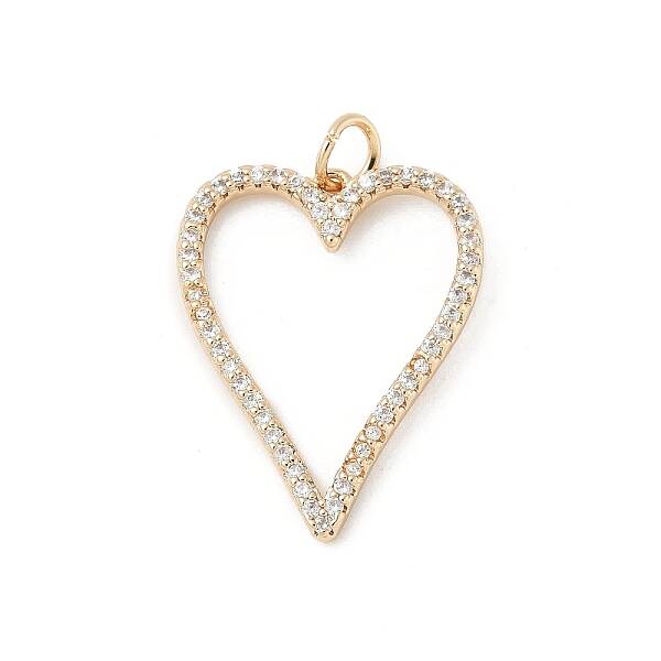 Brass Micro Pave Cubic Zirconia Pendants