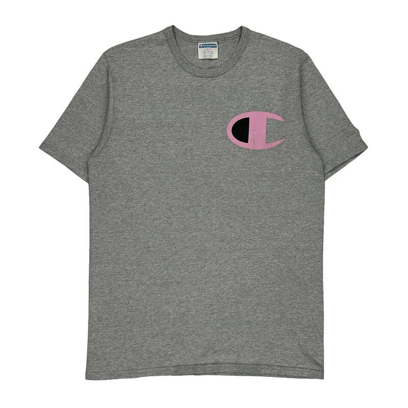 Champion T-Shirt - Large Grey Cotton Blend | Size: large