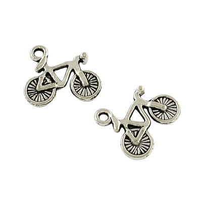 Bicycle Tibetan Style Zinc Alloy Charms
