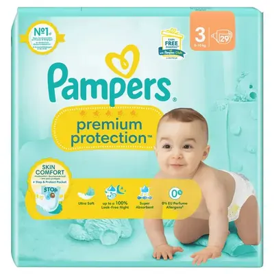 Pampers Premium Protection Size 3 (6-10kg) 29 diapers
