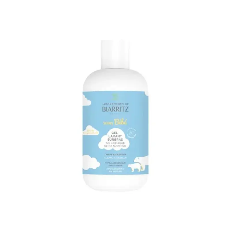 Laboratoires De Biarritz Bébé Cleansing Gel Surgras Organic Body & Hair 200ml