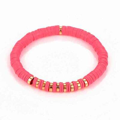Handmade Polymer Clay Heishi Beads Stretch Bracelets