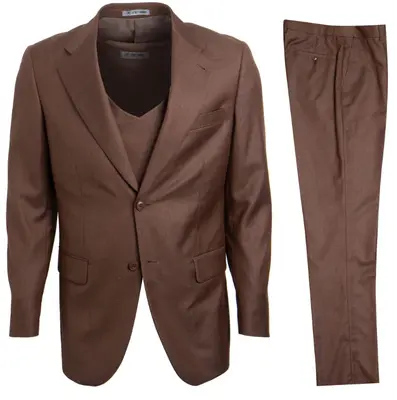 Stacy Adams Textured Solid 3 Piece Executive Slim Men's Suit