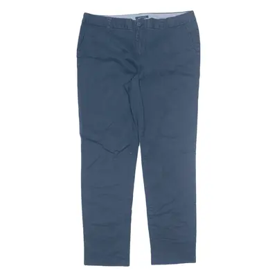 TOMMY HILFIGER Chino Trousers Blue Slim Straight Womens W32 L28