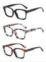 Anti-blue Light Eyeglasses for Everyday Use (2/3 Pairs), Basic Design Flat Frame Fashion Eyeglasses for Women & Men, Work, ...