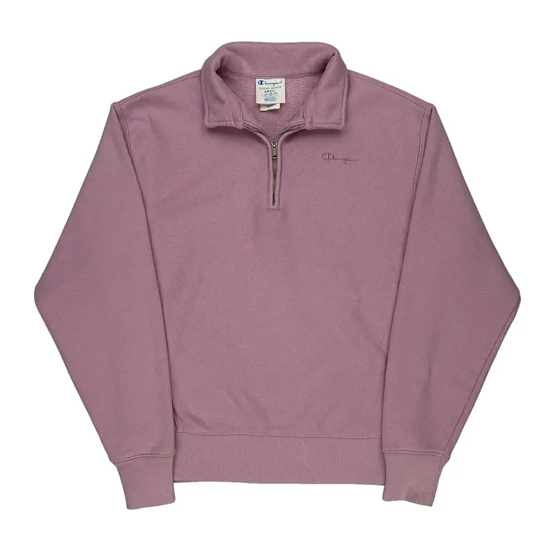 Reverse Weave Champion 1/4 Zip - Small Pink Cotton Blend | Size: small