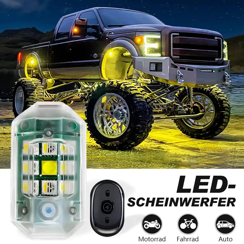 Wireless RGB LED Strobe Light,RGB Led Aircraft,Remote Control USB Charge,Wireless LED Flash Position Warning Lights,Rechargea...