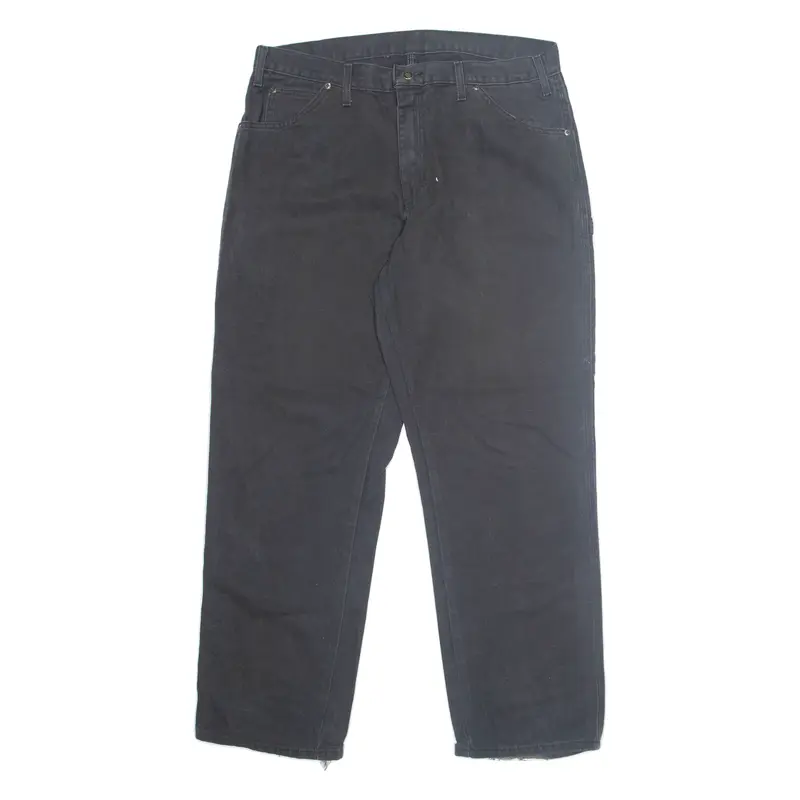 DICKIES Workwear Mens Trousers Grey Regular Straight W36 L32