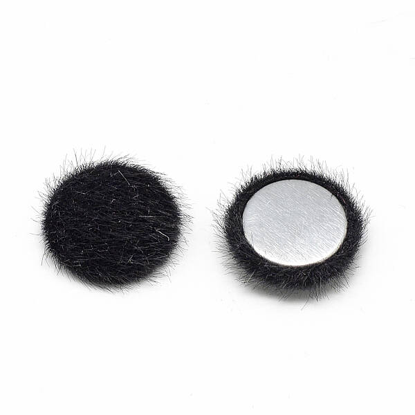Faux Mink Fur Covered Cabochons